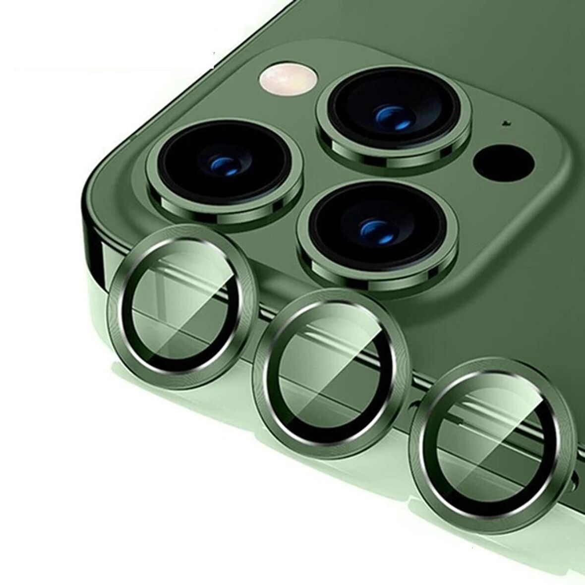 Binano Metal Ring Iphone 13 Pro/13 Pro Max Yeşil Kamera Koruyucu