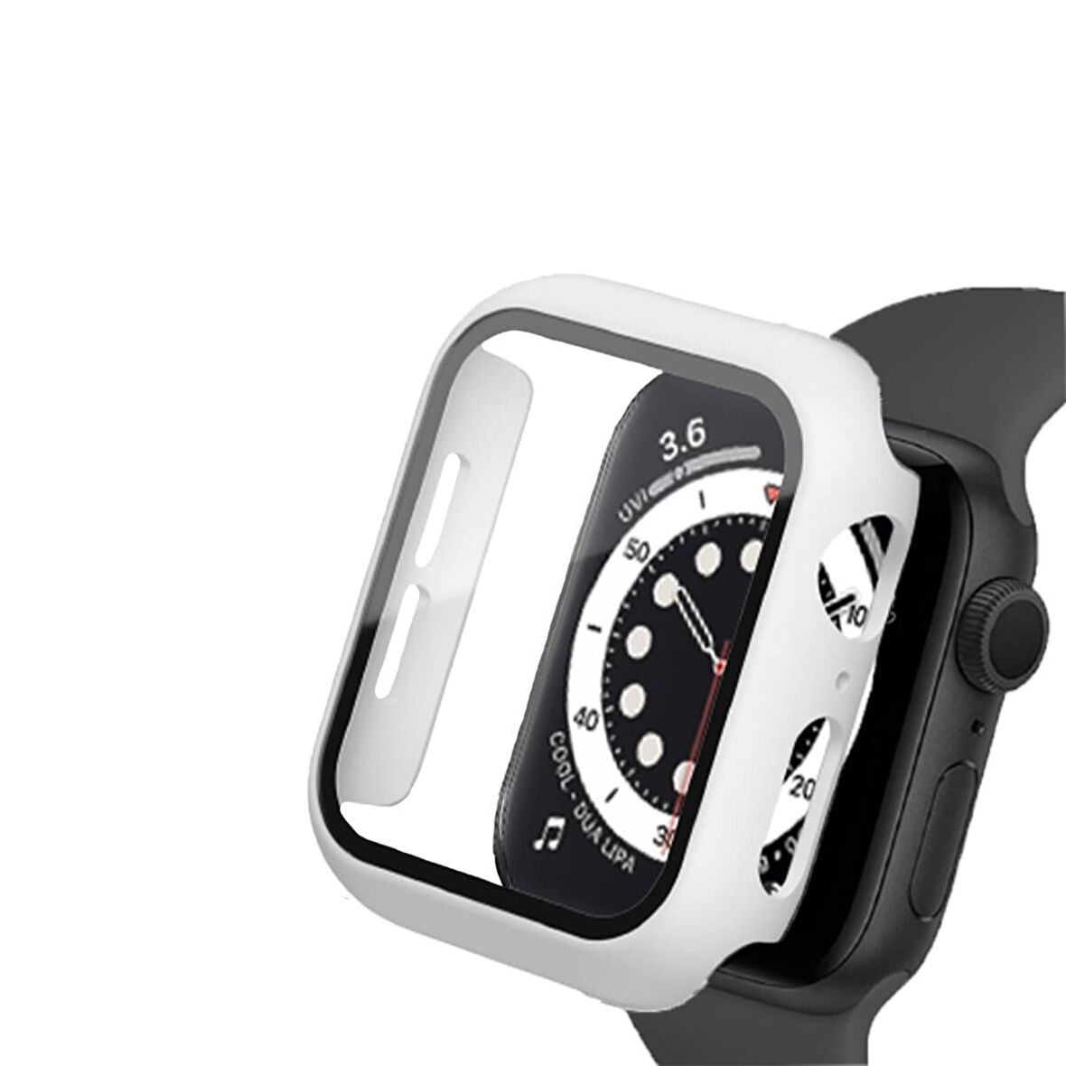 BİNANO Apple Watch Uyumlu 38MM SENSE KASA VE EKRAN KORUYUCU BEYAZ 