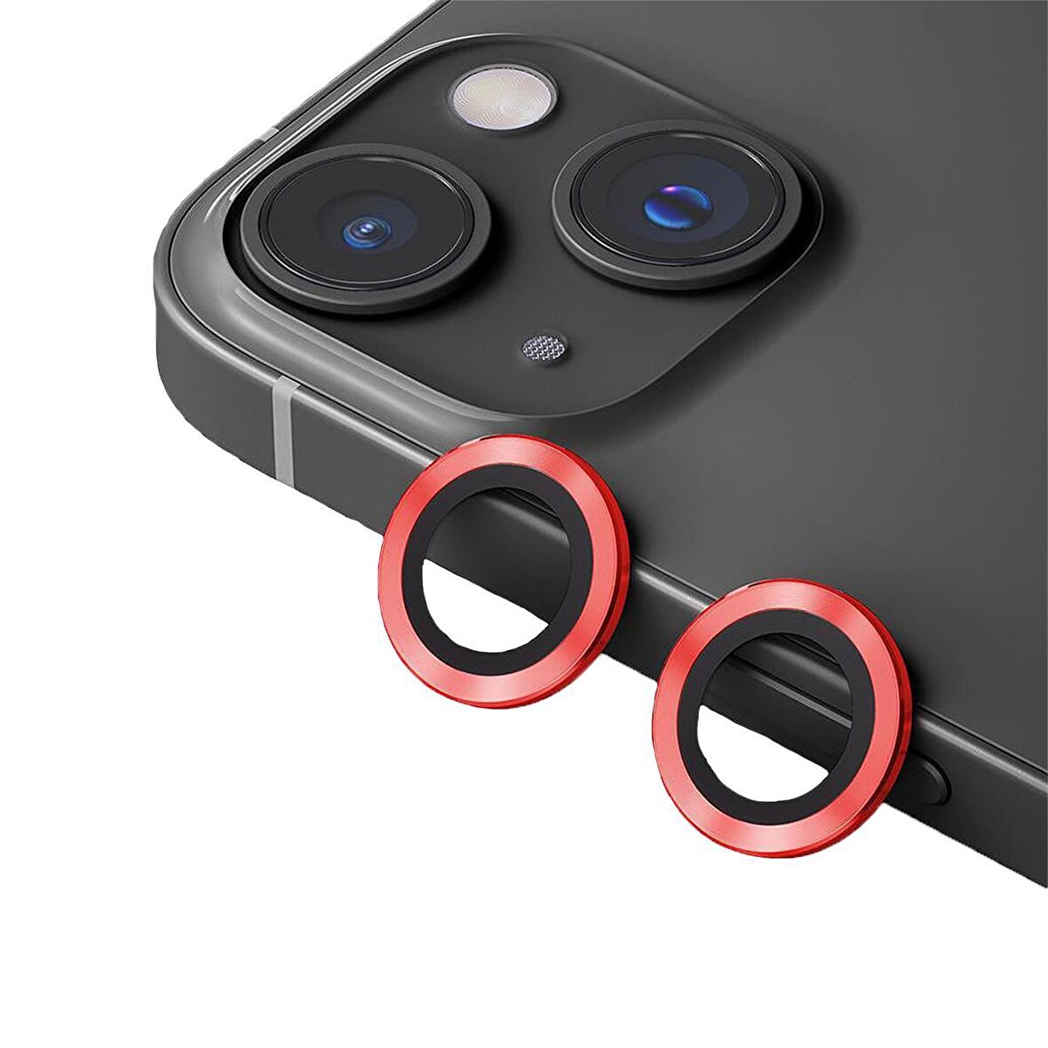 BİNANO METAL RİNG IPHONE 14/14 PLUS KIRMIZI KAMERA