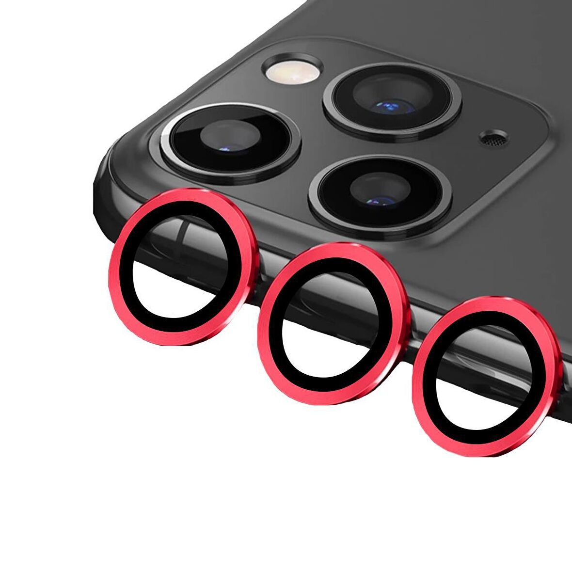 BİNANO METAL RİNG IPHONE 14 PRO/14 PRO MAX KIRMIZI