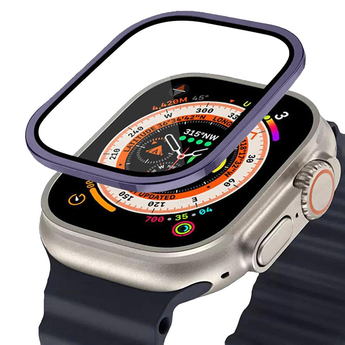 BİNANO APPLE WATCH ULTRA 49MM METAL ÇERÇEVELİ EKRA