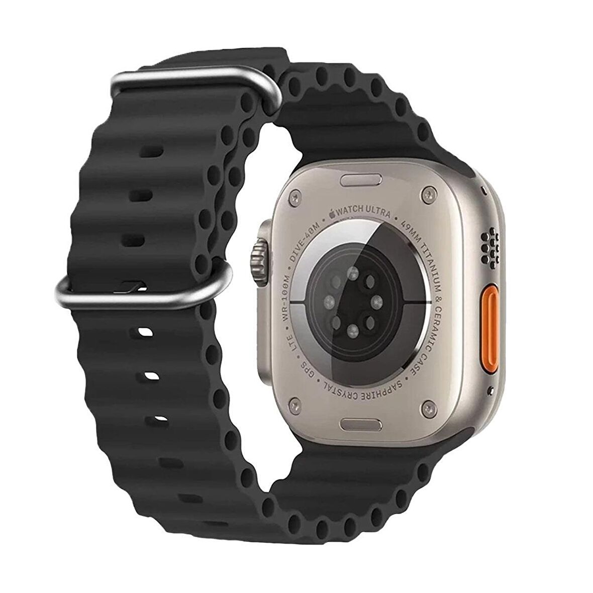E2M Apple Watch Uyumlu 38-40-41MM KRD-28 OCEAN SİYAH KORD 