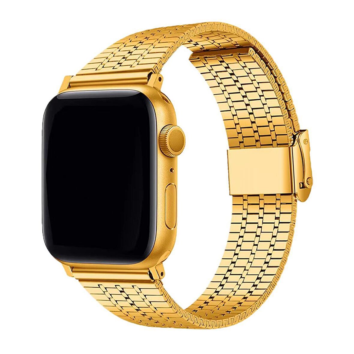 E2M Apple Watch Uyumlu 42-44-45-49MM KRD-29 METAL GOLD KO 