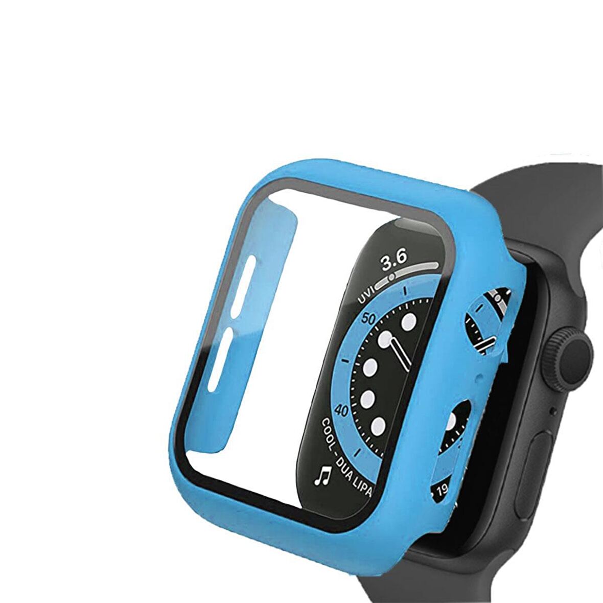 BİNANO Apple Watch Uyumlu 8 45MM SENSE KASA VE EKRAN KORUYUCU AÇIK MAVİ 
