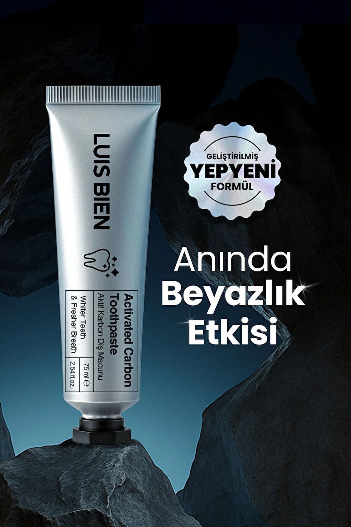 Aktif Karbon Diş Beyazlatma Macunu 75 ml