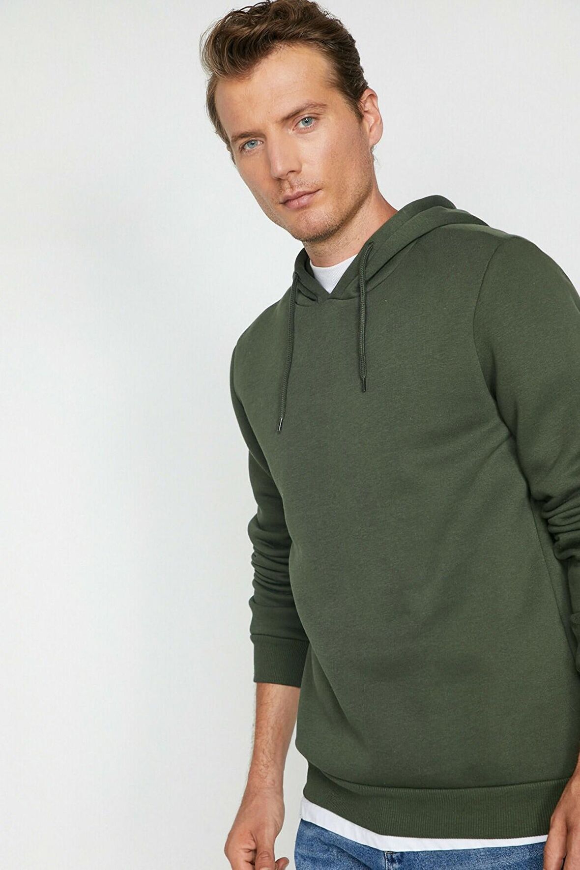 Erkek Siyah Kapüsonlu Sweatshirt 0KAM71593LK