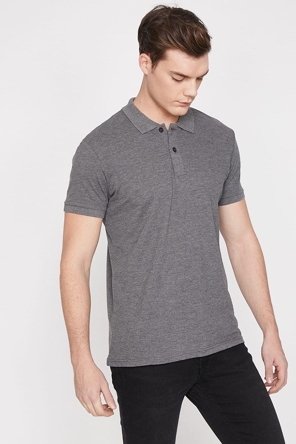 Erkek Mavi Polo Yaka T-Shirt 9YAM12133LK