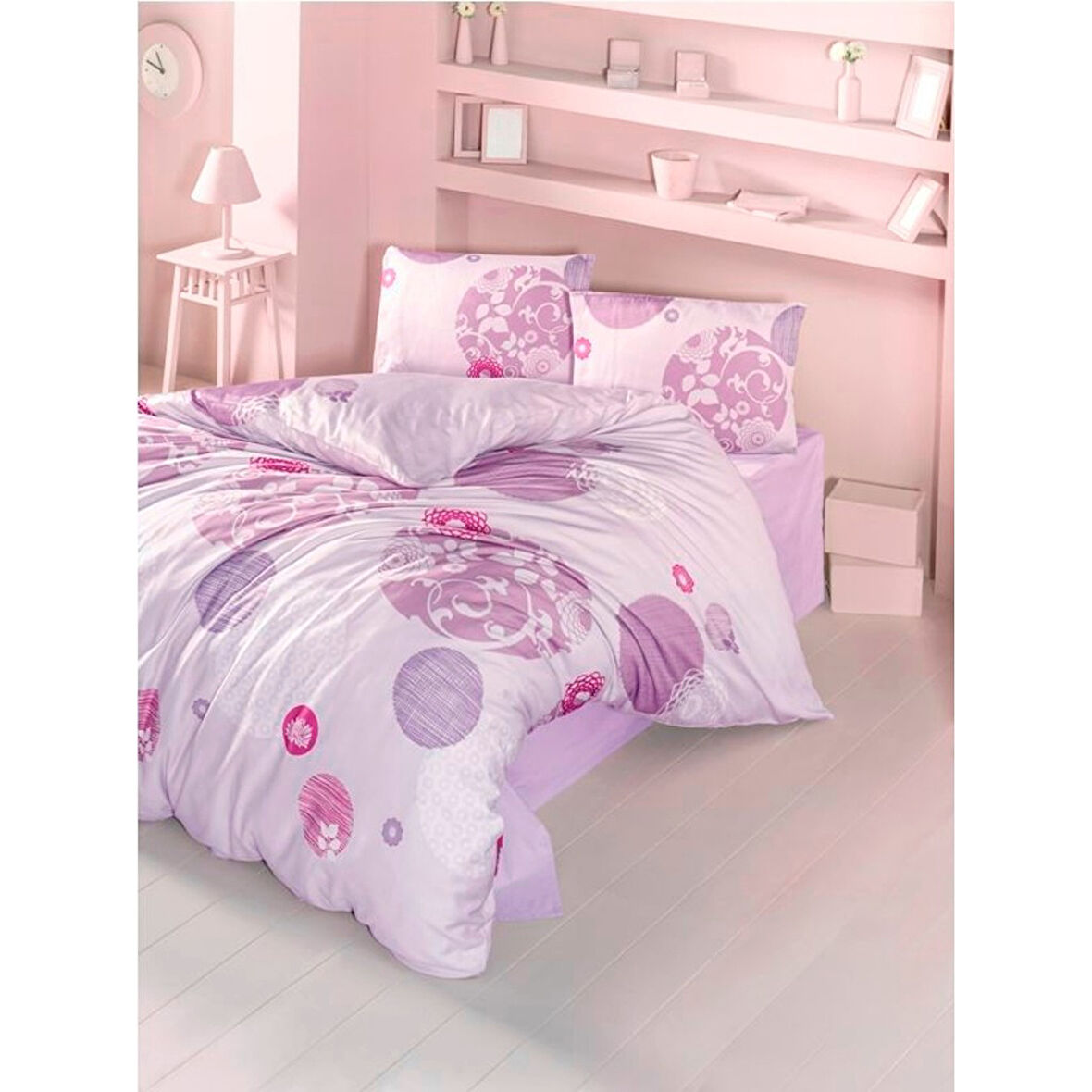 Komfort Home Tek Kişilik Ranforce Nevresim Takımı (Yade Pembe)