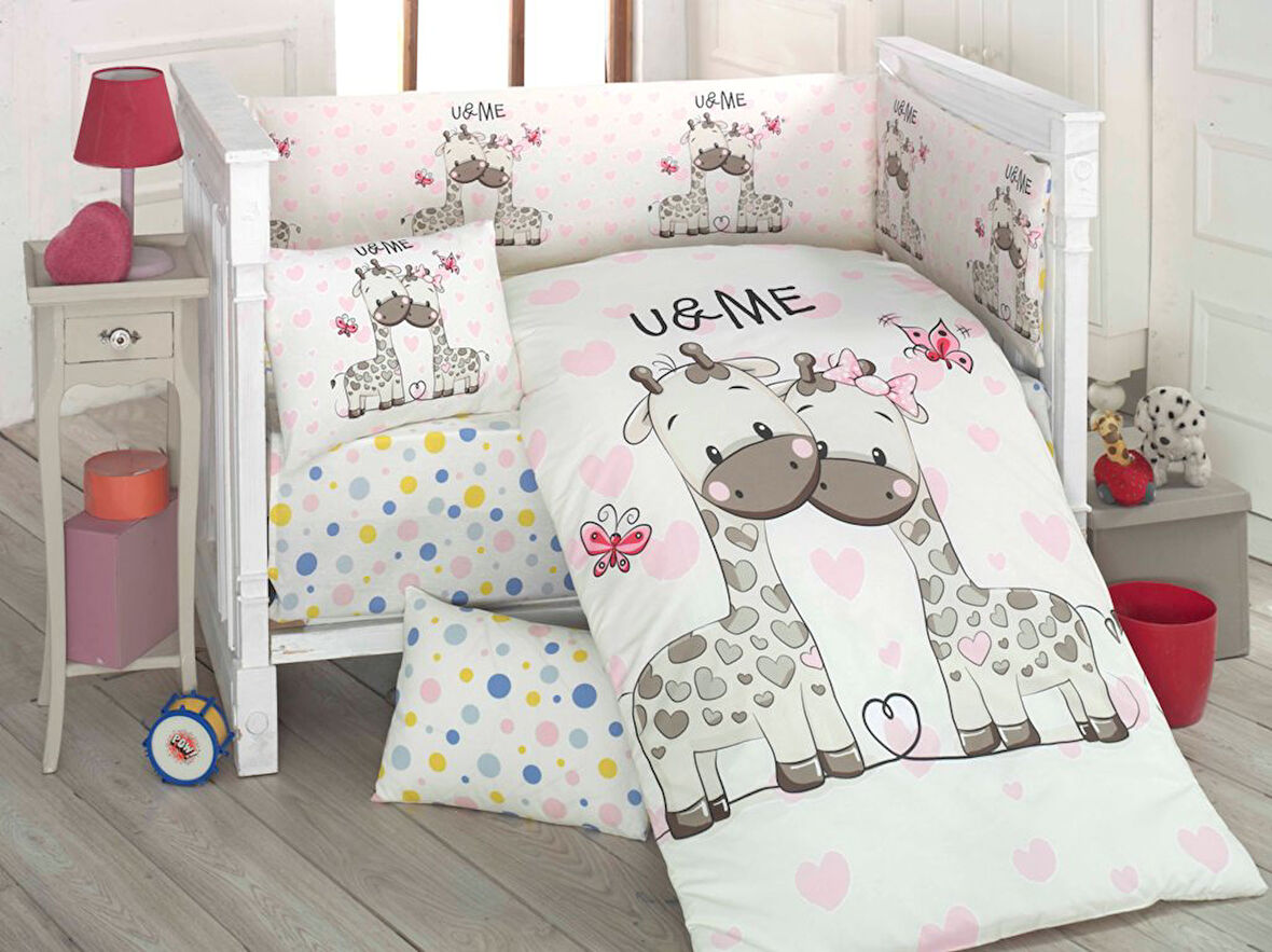 Komfort Home Bebek Uyku Seti 8 Parça Ranforce %100 Pamuk /Sweet