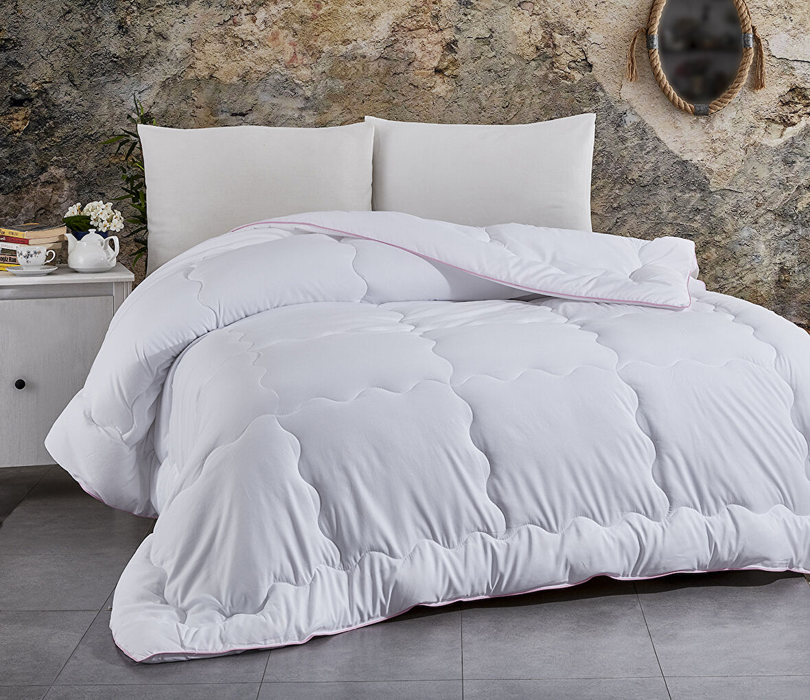 Komfort Home Çift Kişilik Yazlık Biyeli Micro Saten Lüx Yorgan