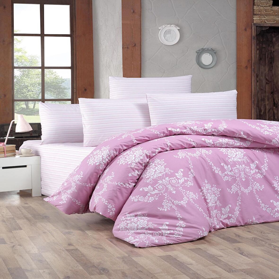 Komfort Home Tek Kişilik Ranforce Nevresim Takımı (Gloria Pink)