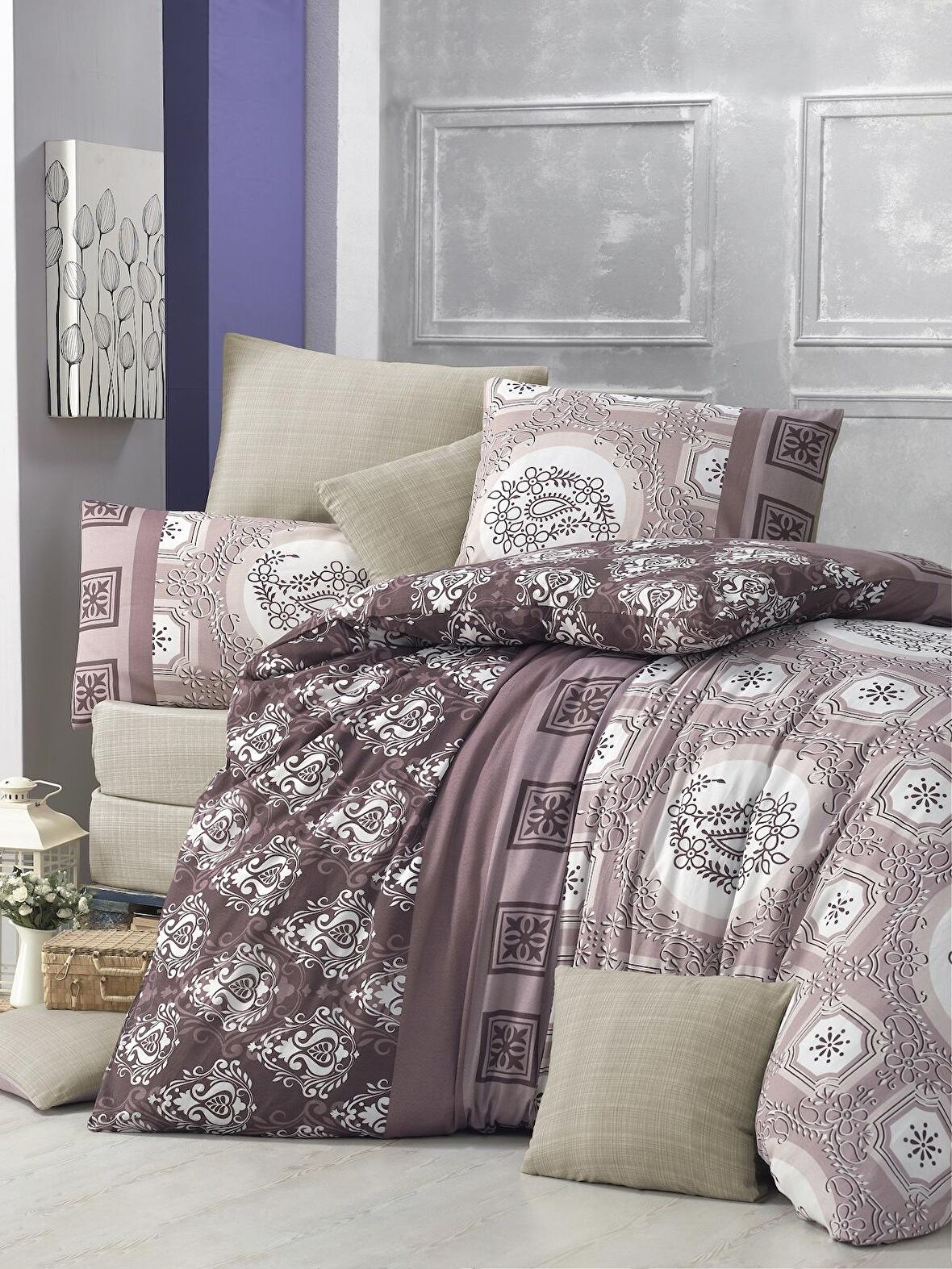 Komfort Home Çift Kişilik Polycotton Nevresim Takımı (Ilgım)