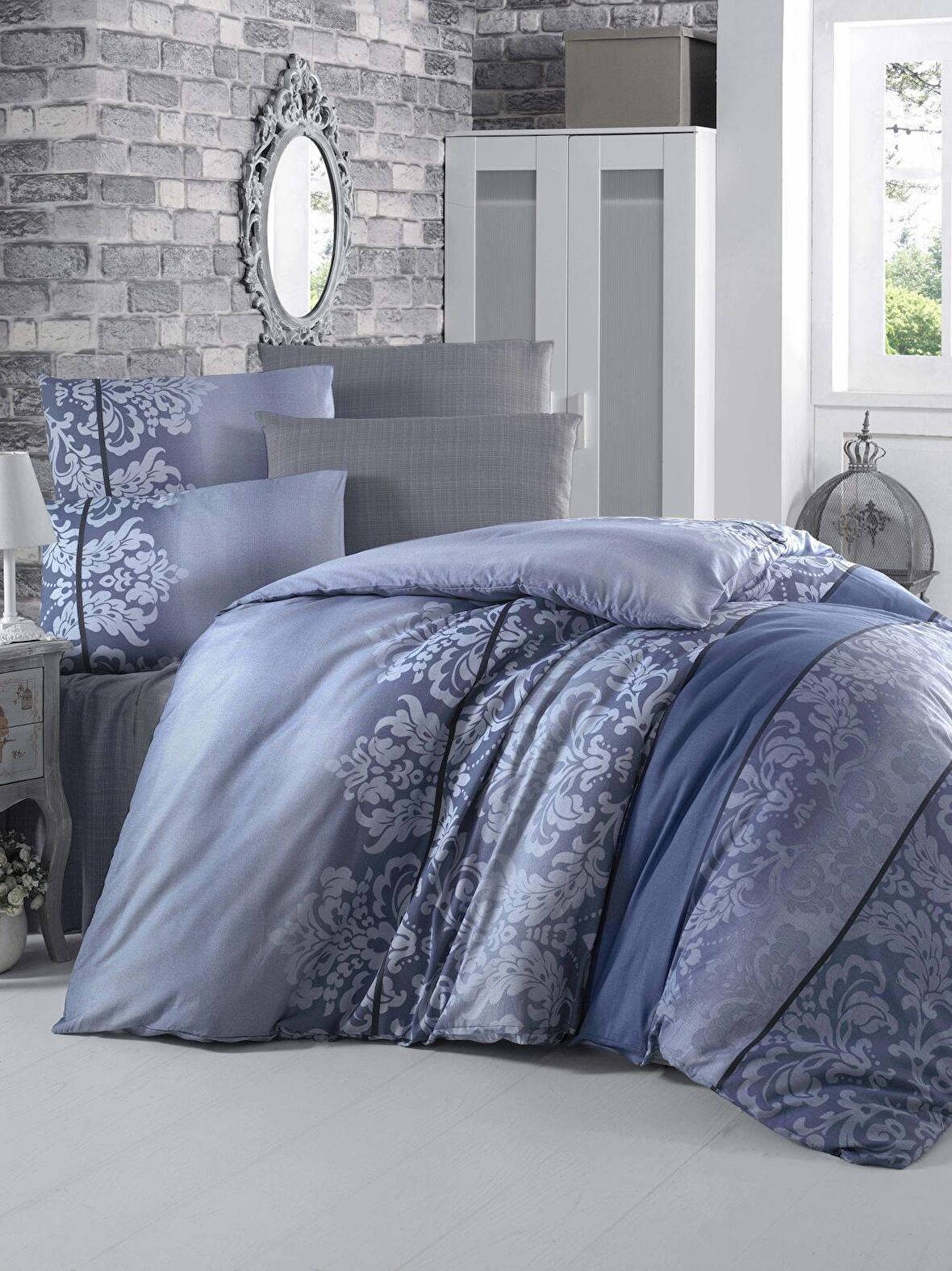 Komfort Home Çift Kişilik Polycotton Nevresim Takımı (Öykü Mavi)