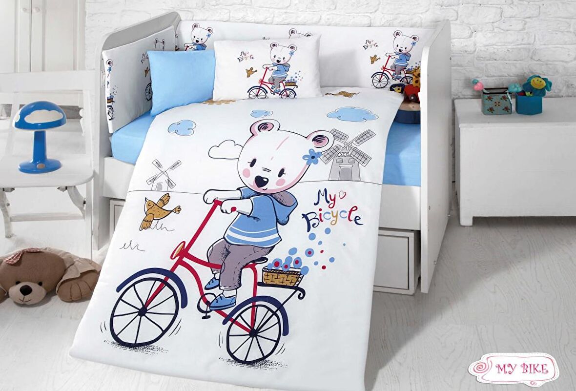 Komfort Home Bebek Uyku Seti 8 Parça Ranforce %100 Pamuk /Byke