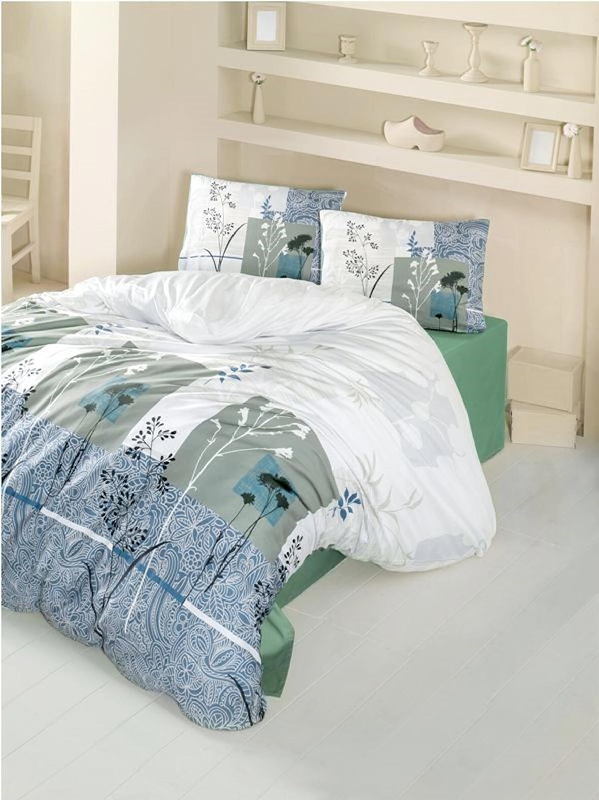 Komfort Home Tek Kişilik Ranforce Nevresim Takımı (Erva Yeşil)