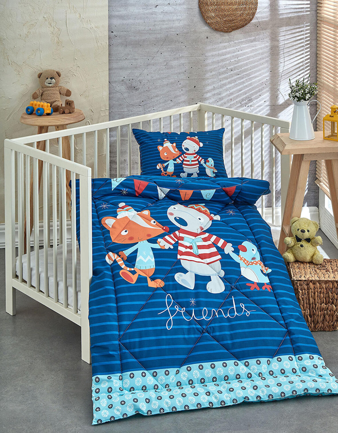 Komfort Home Ranforce Bebek Yorgan Seti %100 Pamuk / V5