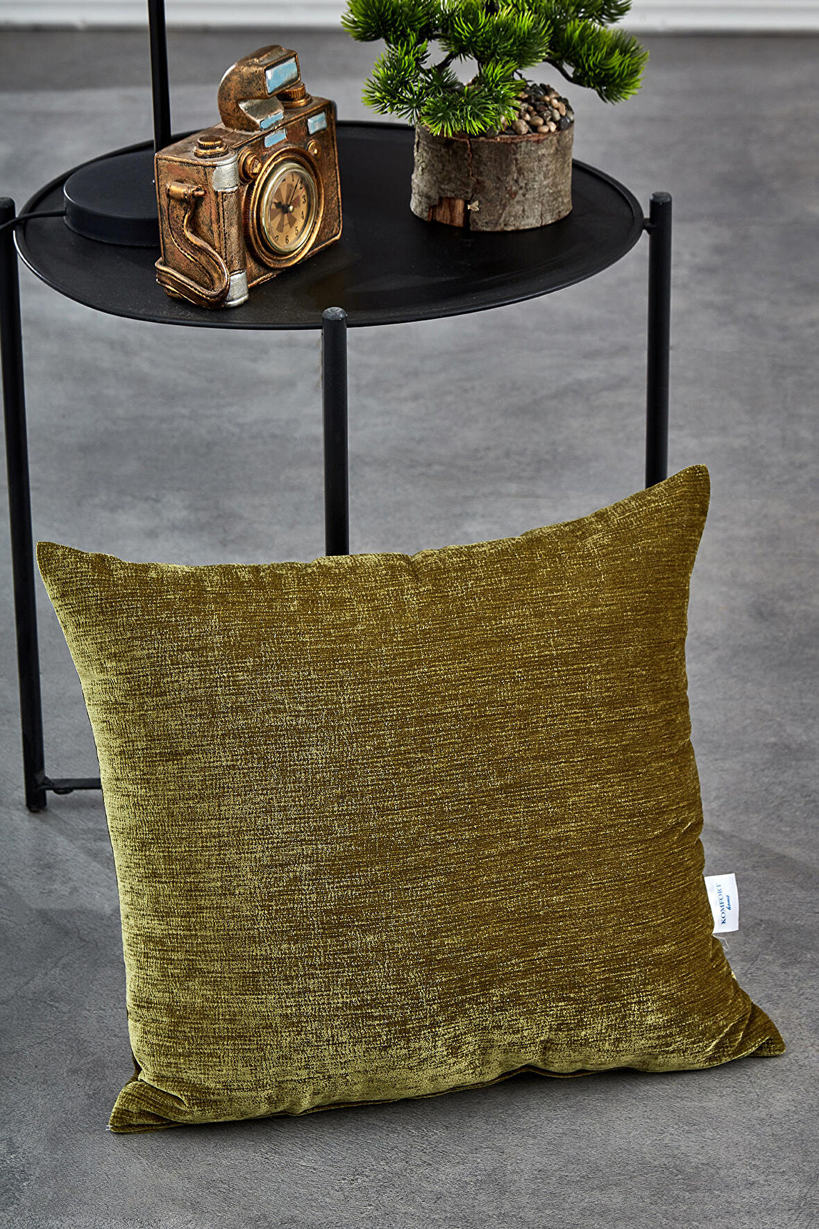 Komfort Home Düz Açık Yeşil İç Dolgulu Kırlent 45x45cm / 2 Adet