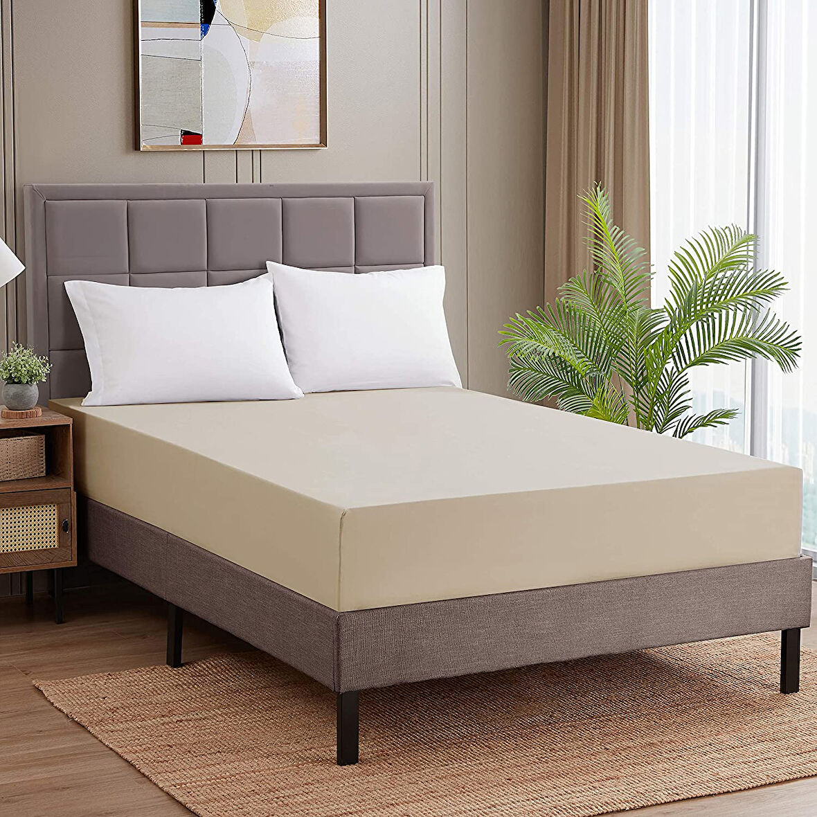 Komfort Home Çift Kişilik Penye Lastikli Çarşaf 150x200 CM