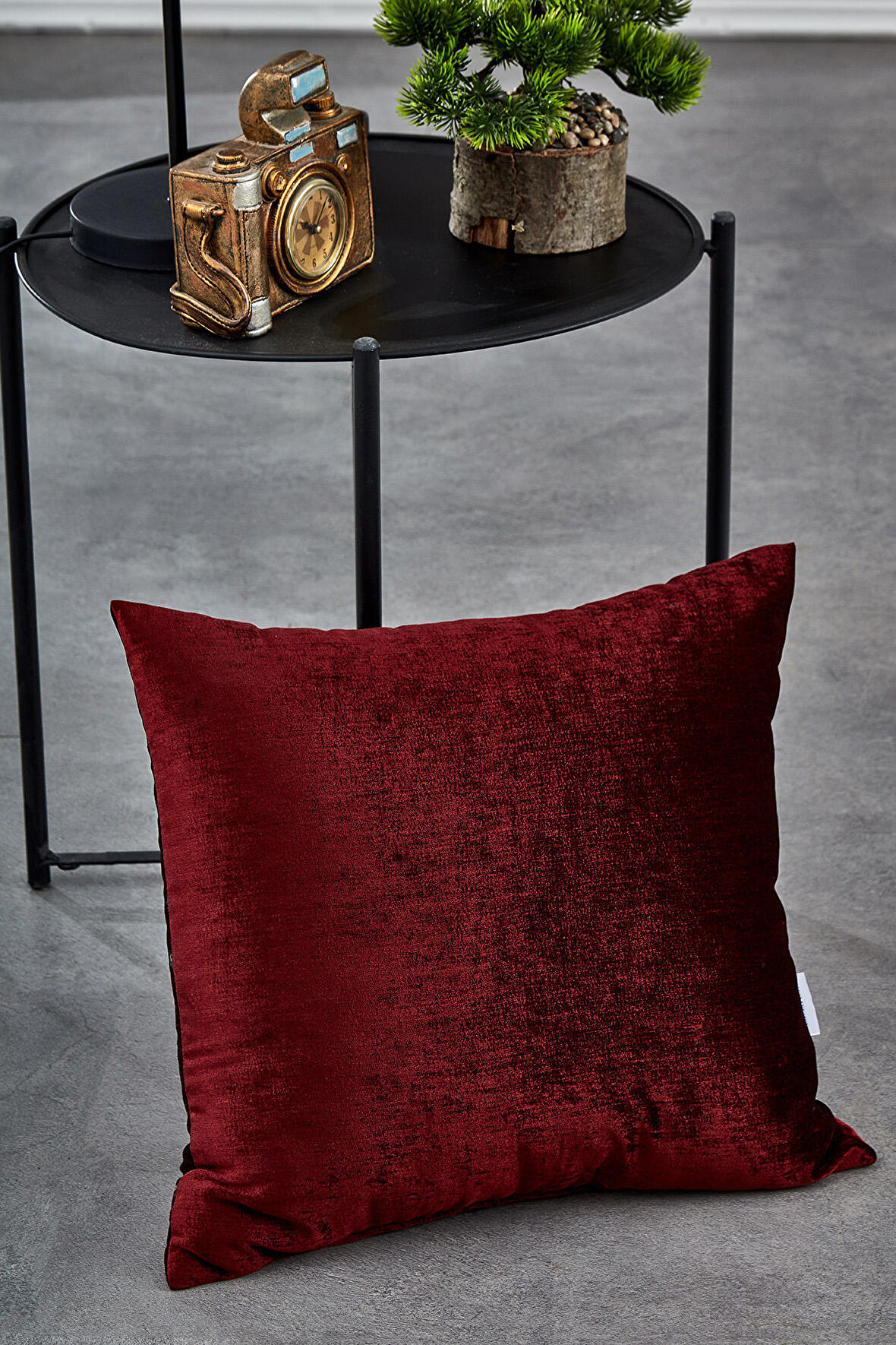 Komfort Home Düz Kırmızı İç Dolgulu Kırlent 45x45cm / 4 Adet