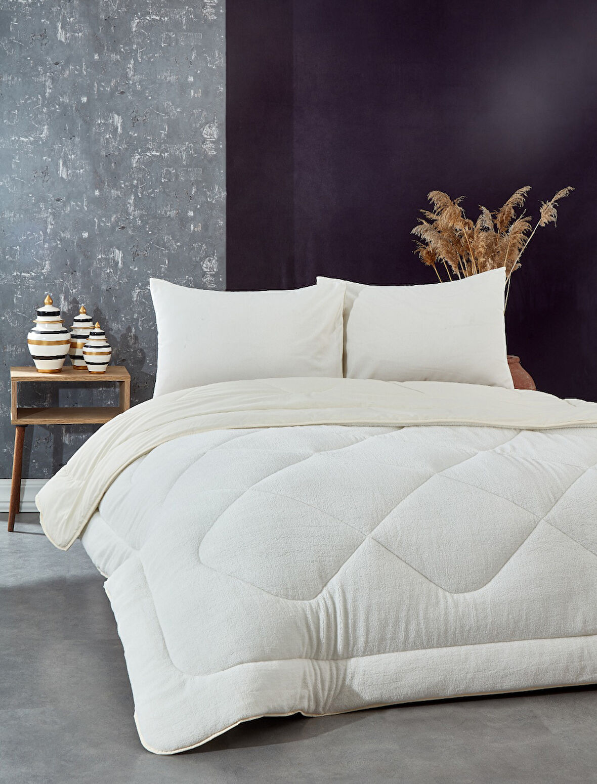 Komfort Home Çift Kişilik Welsoft Yorgan Çift Taraflı / Krem 195x215 cm