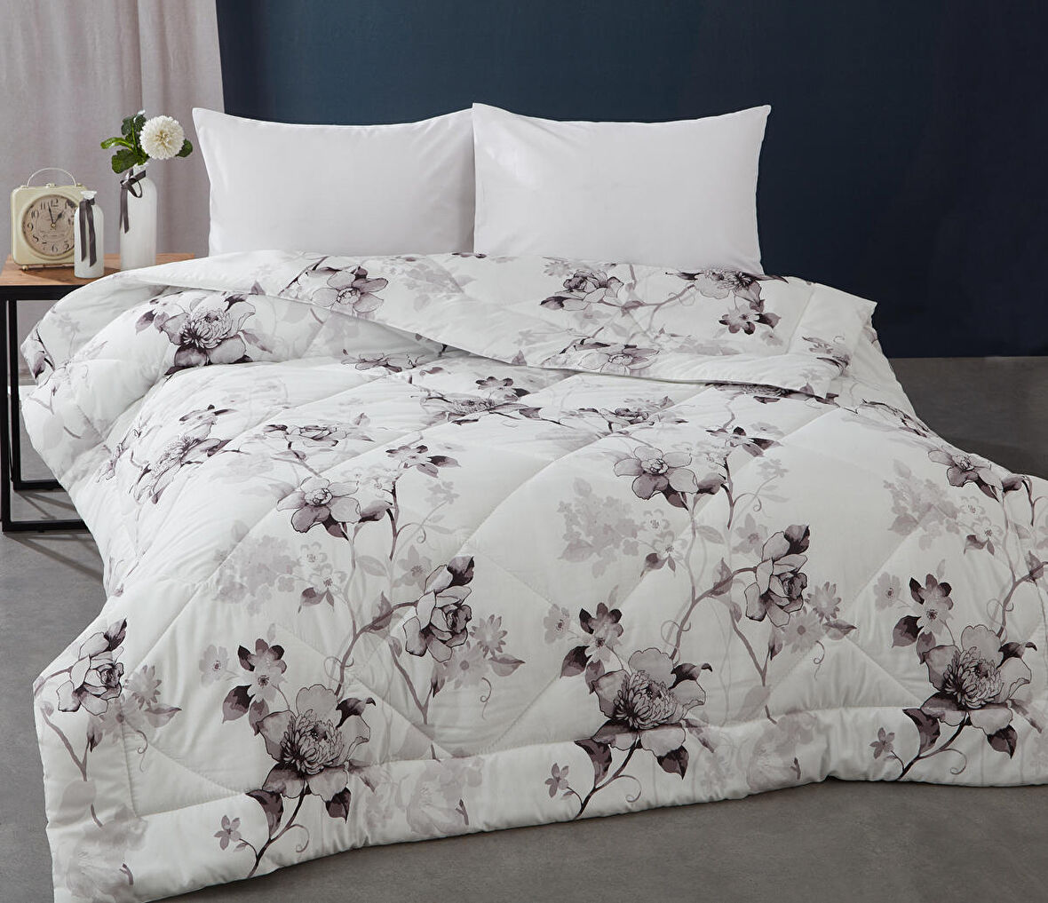 Komfort Home Tek Kişilik PolyCotton Yorgan + 1 Yastık / V12