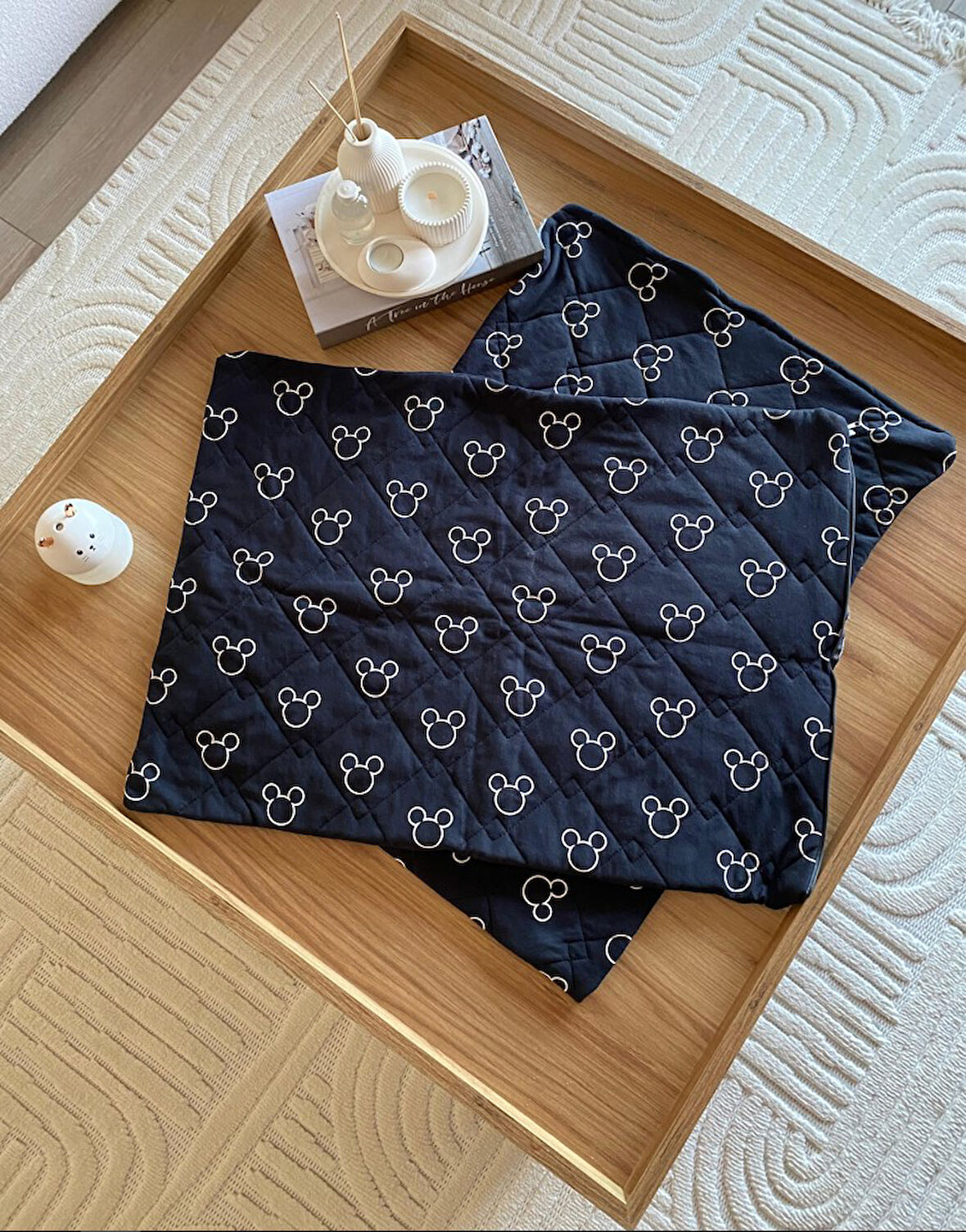 Komfort Home Baskılı Penye Kumaş Yastık Kılıfı / 1 Adet