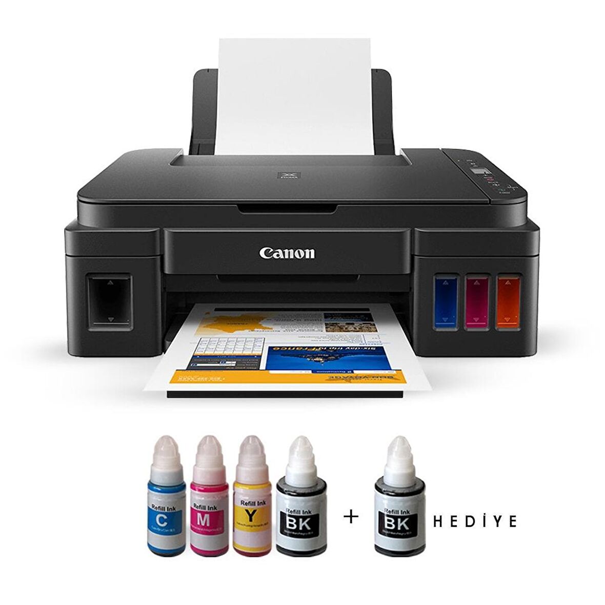 Photoink Mürekkepli CANON PIXMA G2410 YAZICI VE BİTMEYEN KARTUŞ SİSTEMİ