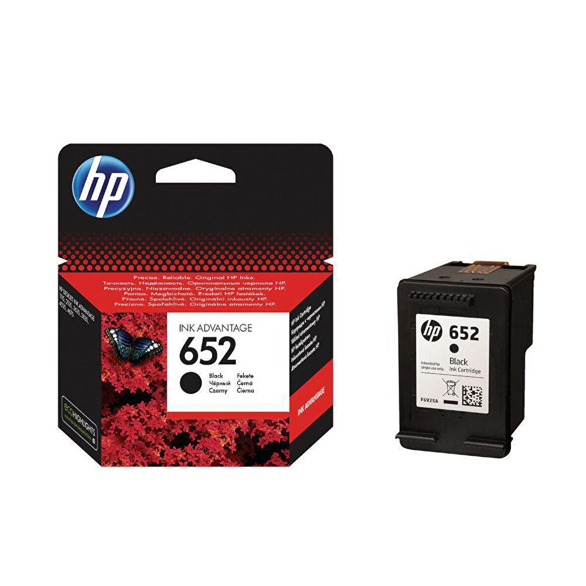 HP 652 SİYAH MÜREKKEP KARTUŞU ( F6V25AE )