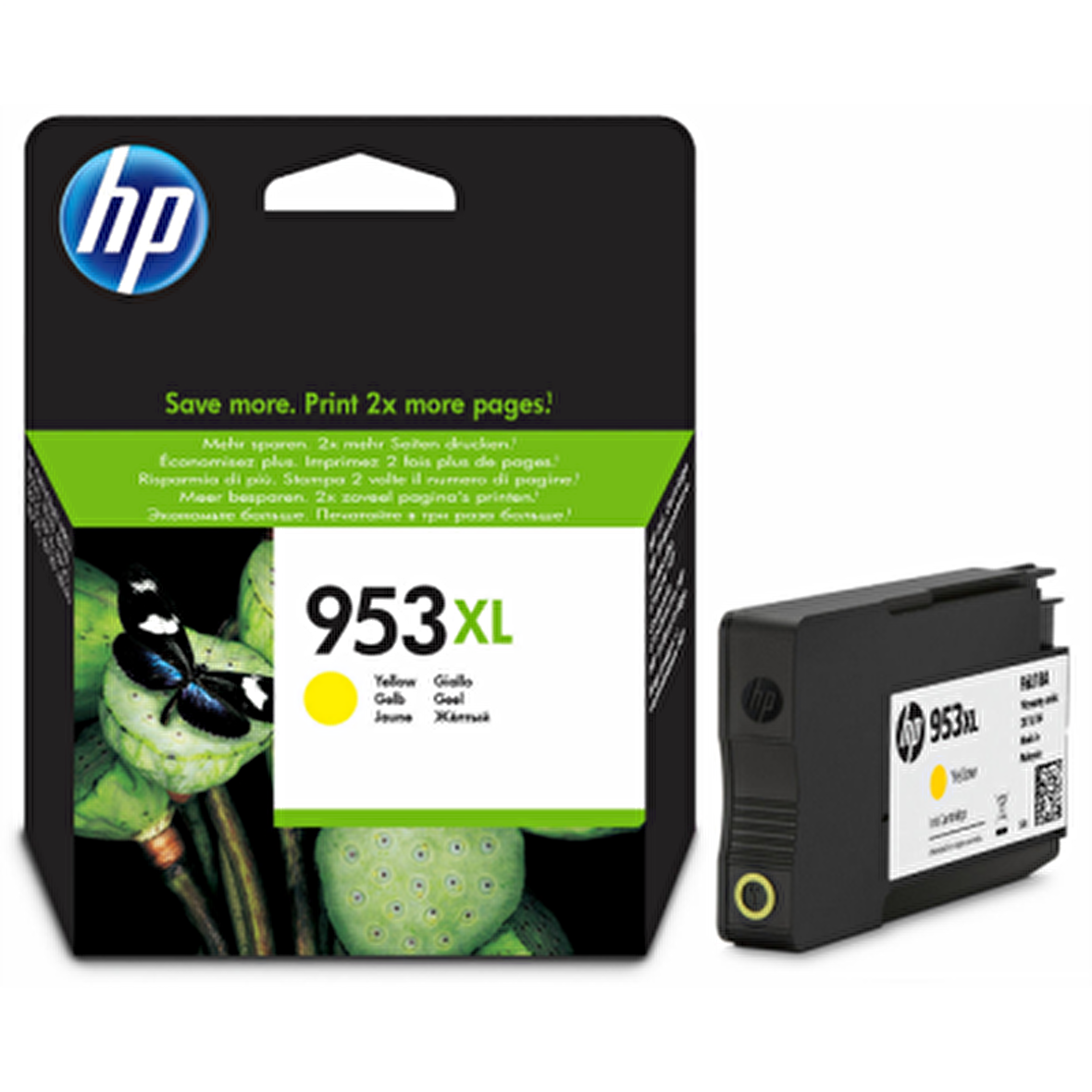 HP 953XL F6U18AE SARI ORJİNAL KARTUŞ OfficeJet 7740 / 8210 / 8710 / 8712 / 8725