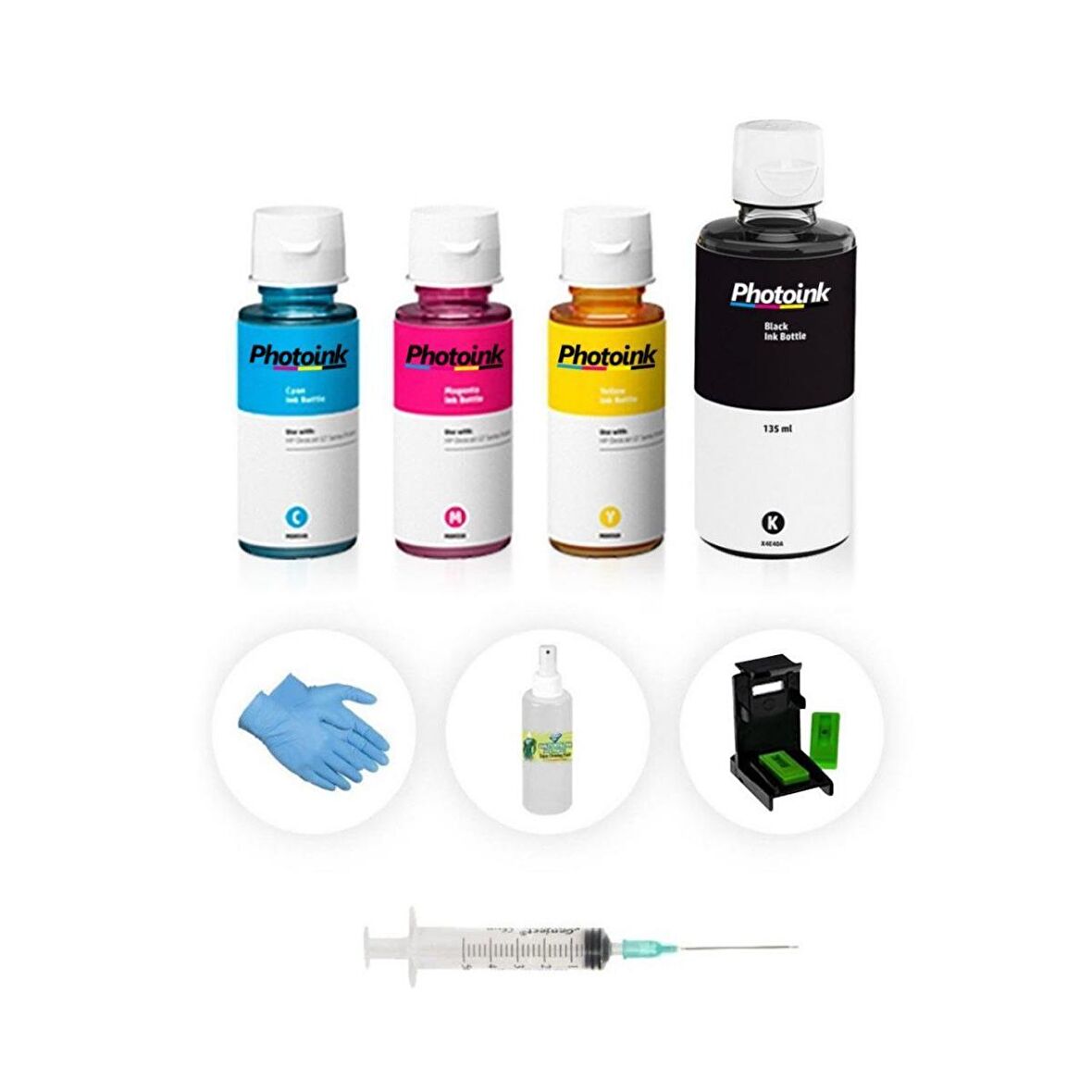 Hp C3540A  Photoink PLUS Siyah ve Renkli Kartuş Dolum Seti