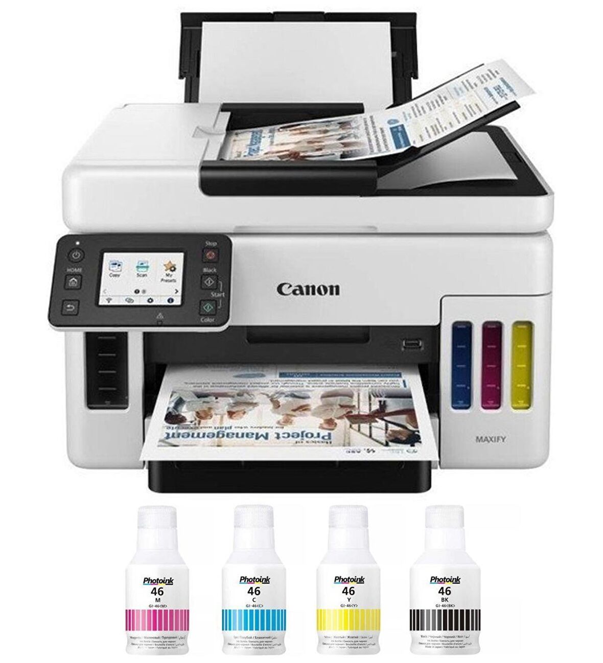 Canon Maxify Gx7040 Çok Fonksiyonlu  Photoink Mürekkepli Tanklı Yazıcı Tarayıcı Fotokopi Faks