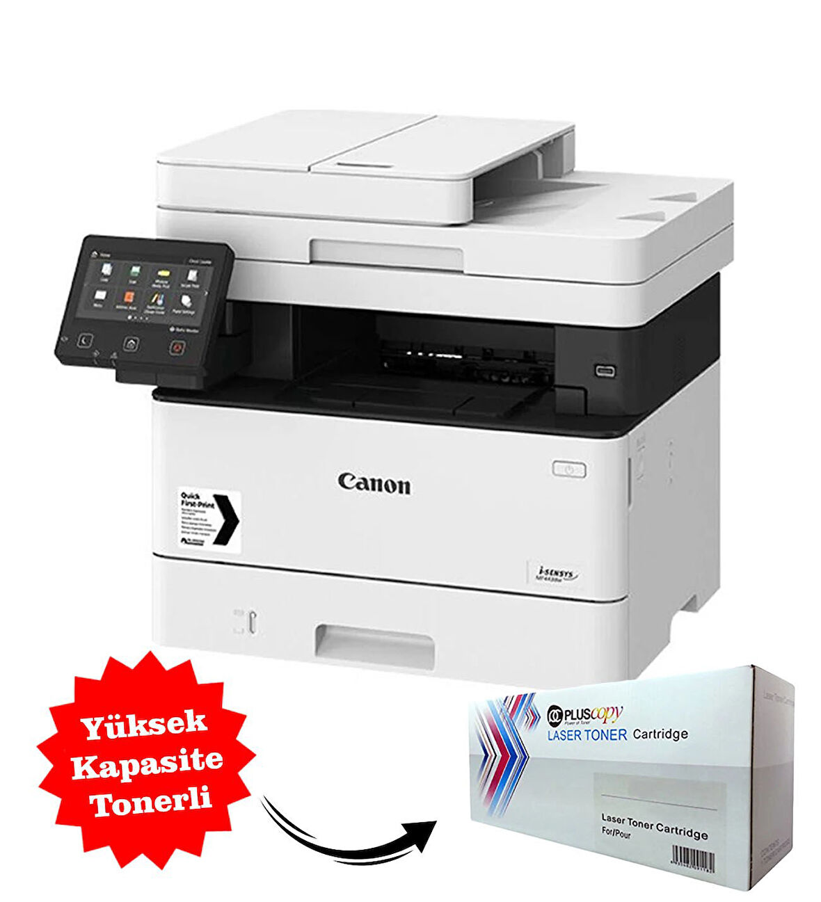 Canon i-Sensys MF453DW Yüksek Kapasite Muadil Tonerli Çok Fonksiyonlu Mono Lazer Yazıcı