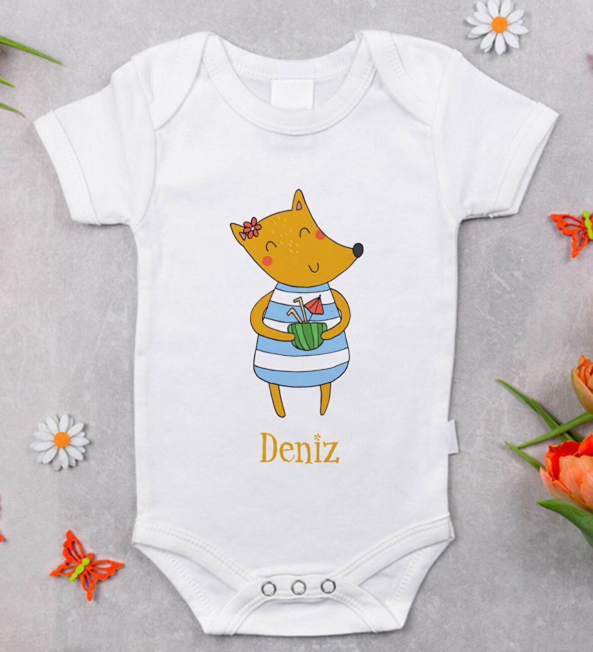 BK Kids İsimli Bebek Body Zıbın - Model 21