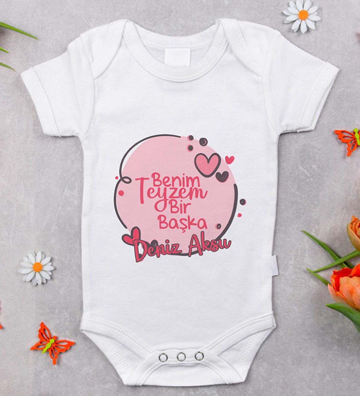 BK Kids İsimli Teyzem Bir Başka Tasarımlı Bebek Body Zıbın - Model 1