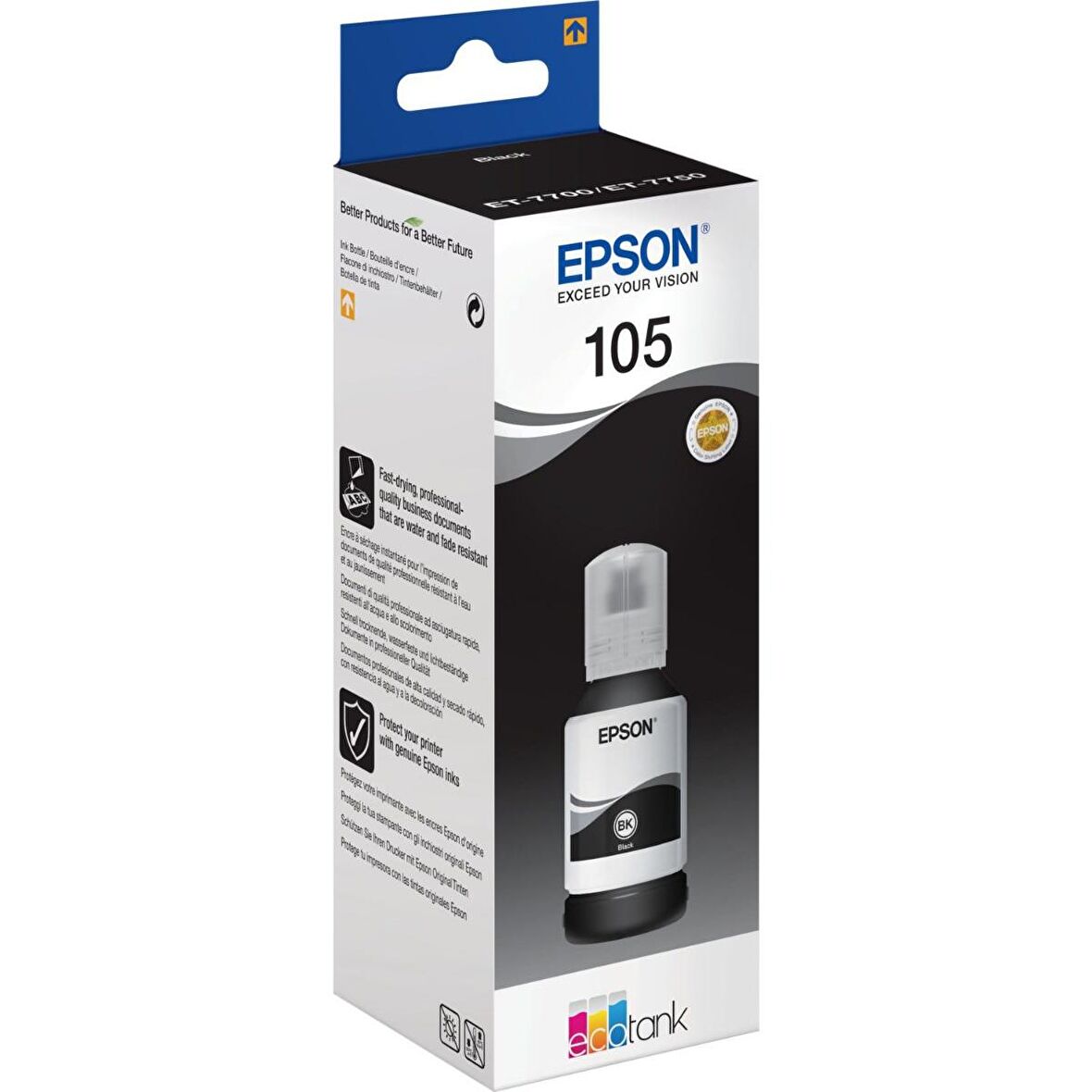 Epson 105-C13T00Q140 Siyah Orijinal Mürekkep- L7160- L7180