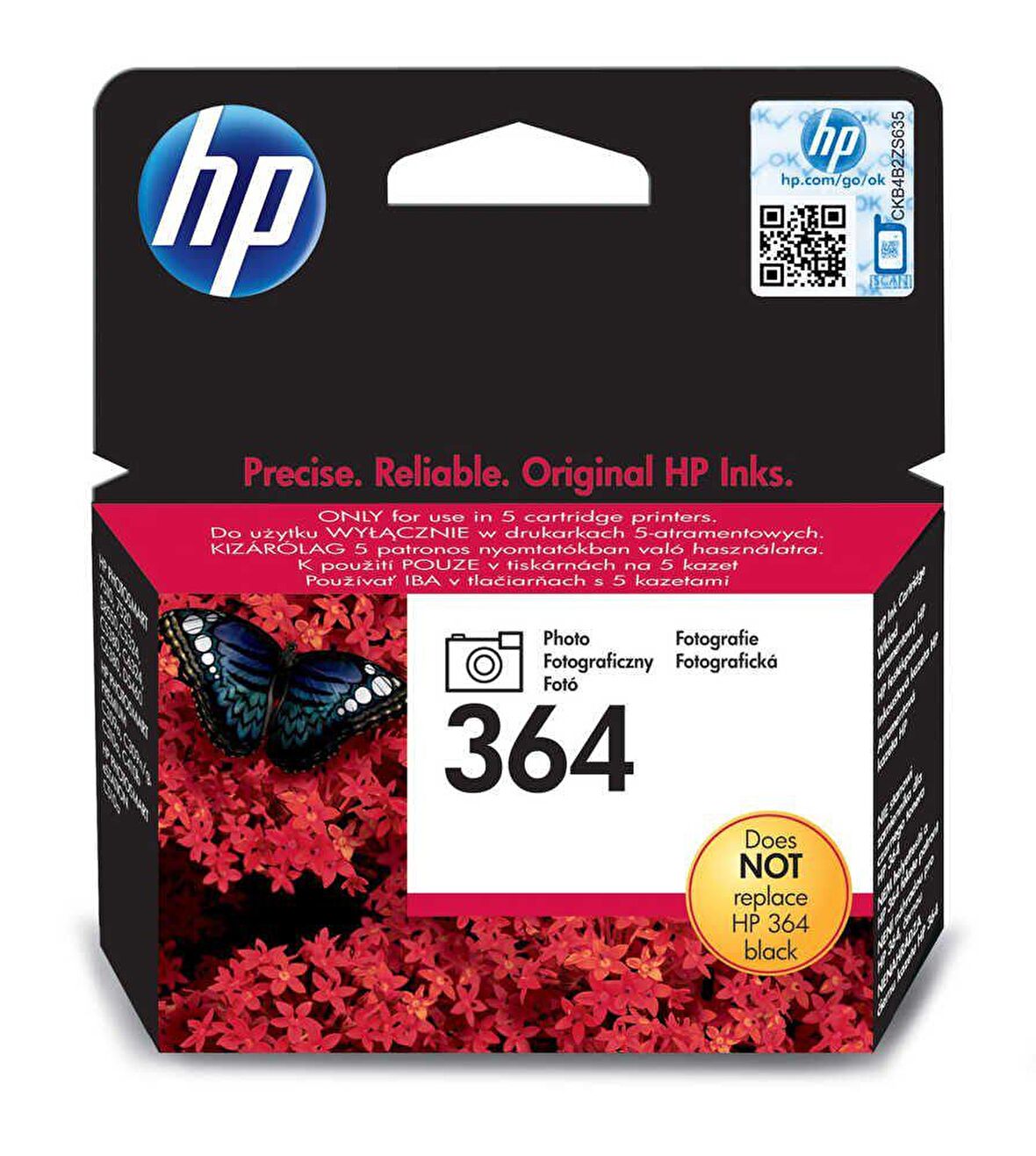 Orijinal HP 364 Mürekkep Kartuşu Fotoğraf Siyahı CB317EE
