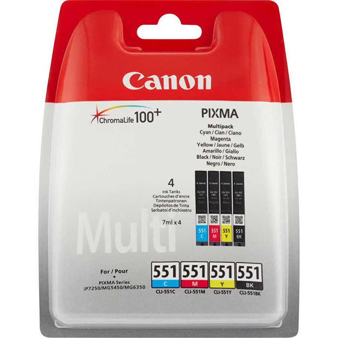 Canon CLI-551CMYBK 4 Renkli Orijinal Mürekkep Kartuş 6509B009