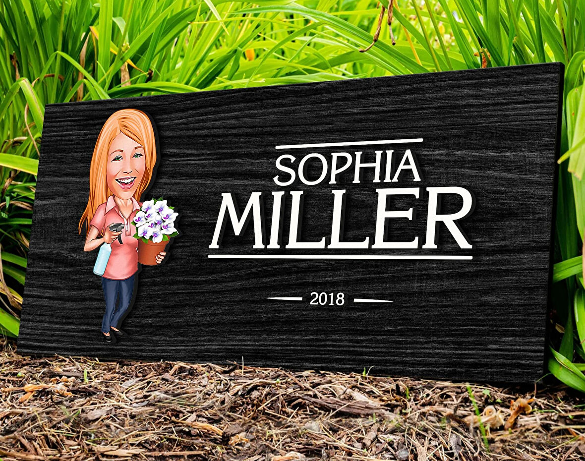 BK Gift Kişiye Özel Ev Hanımı Karikatürlü Kabartma Figürlü Ahşap Tablo, Duvar Dekoru, Arkadaşa Hediye, Özel Tasarım Ev Hediyesi-1