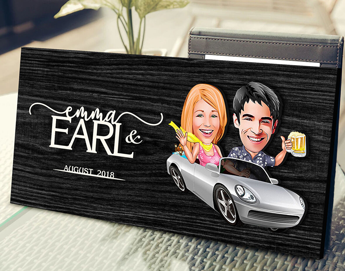 BK Gift Kişiye Özel Sevgililer Karikatürlü Kabartma Figürlü Ahşap Tablo, Duvar Dekoru, Arkadaşa Hediye, Özel Tasarım Ev Hediyesi-53