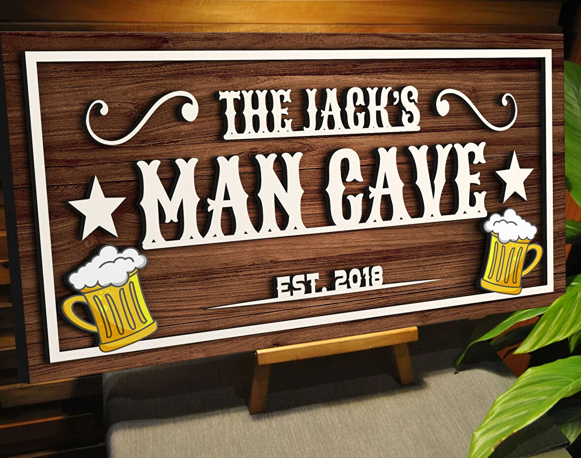 BK Gift Kişiye Özel Kabartma Tasarım Ahşap Bar Tabelası, Home Bar Tabela, Rustik Ev Dekorasyonu, Duvar Dekoru-5