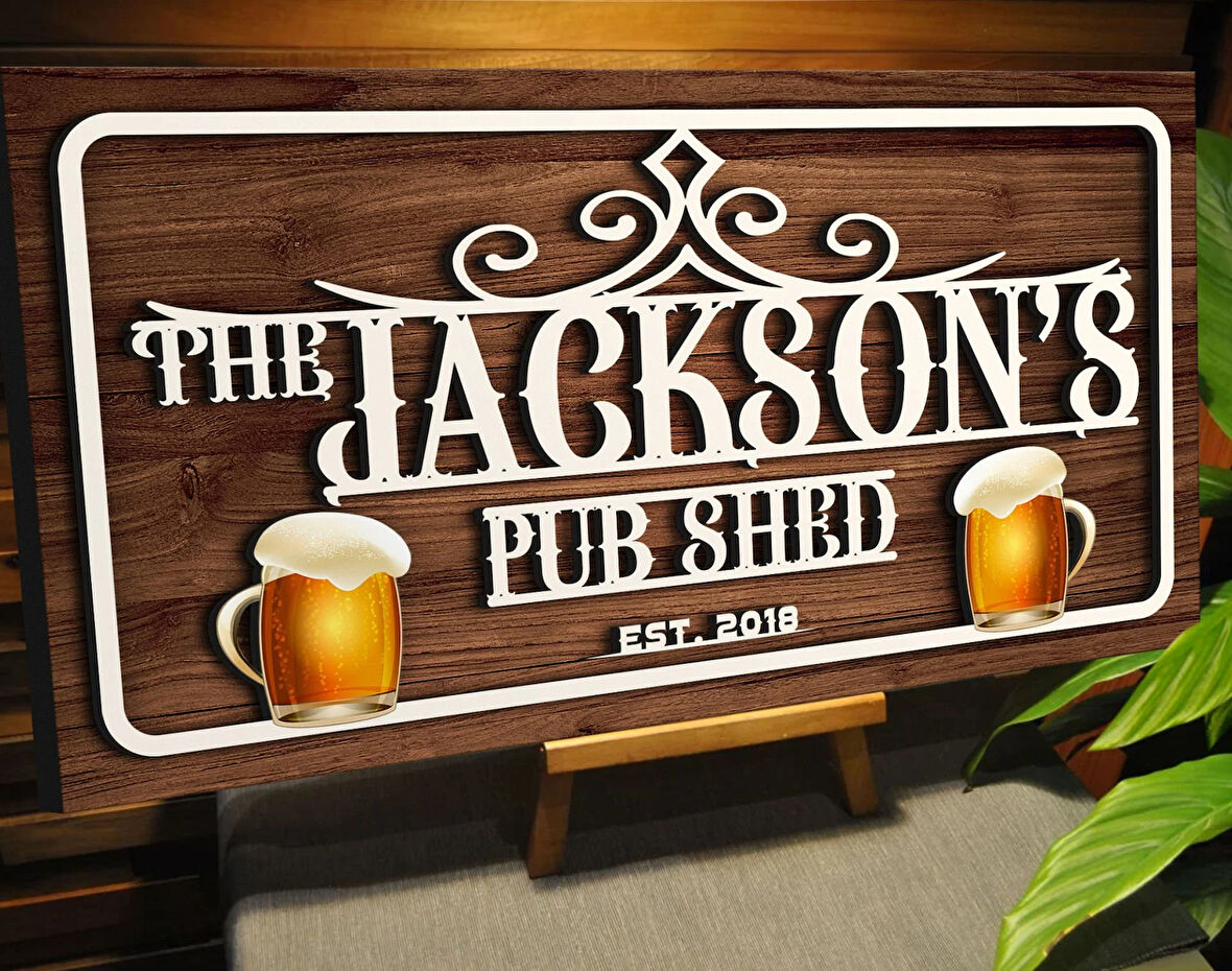 BK Gift Kişiye Özel Kabartma Tasarım Ahşap Bar Tabelası, Home Bar Tabela, Rustik Ev Dekorasyonu, Duvar Dekoru-6