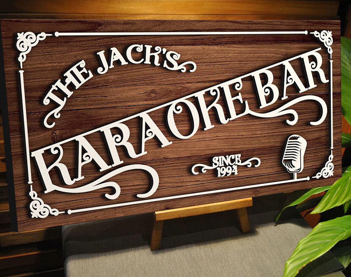 BK Gift Kişiye Özel Kabartma Tasarım Ahşap Bar Tabelası, Home Bar Tabela, Rustik Ev Dekorasyonu, Duvar Dekoru-11