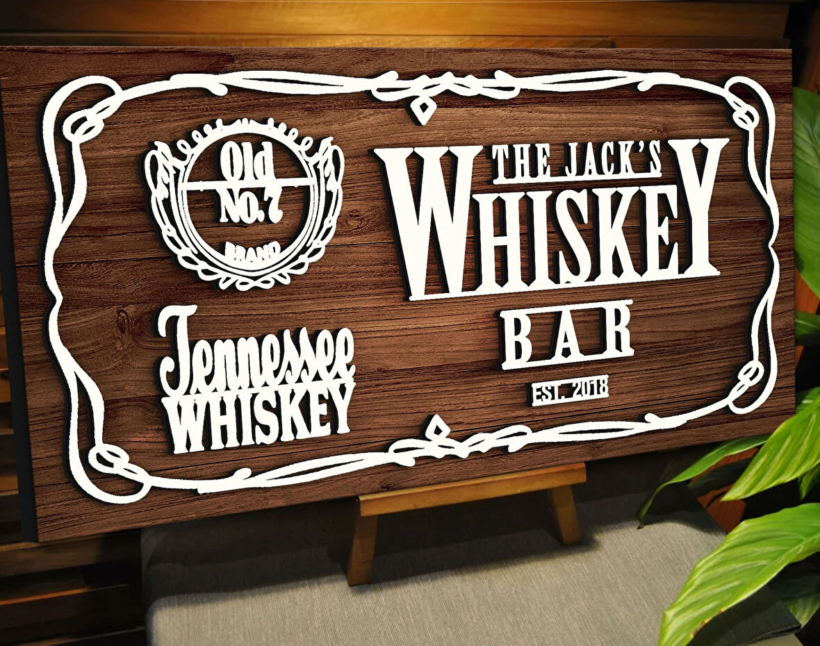 BK Gift Kişiye Özel Kabartma Tasarım Ahşap Bar Tabelası, Home Bar Tabela, Rustik Ev Dekorasyonu, Duvar Dekoru-20