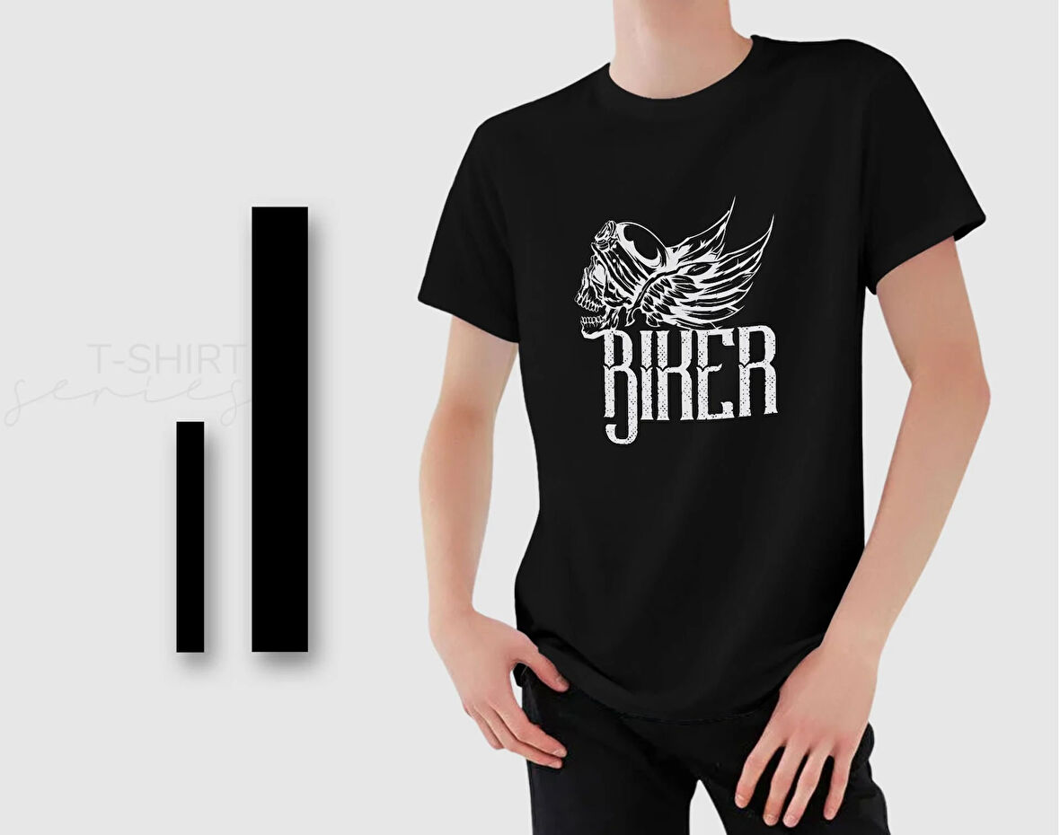 BK Gift Motorsiklet Tasarımlı Erkek Siyah T-shirt -11, Arkadaşa Hediye, Doğum Günü Hediyesi, Sevgili Hediyesi