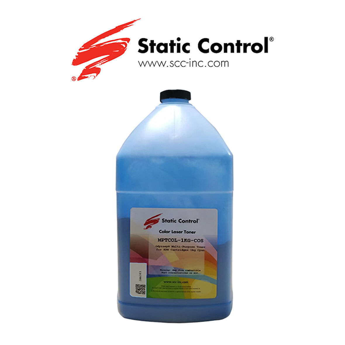 Renkli Toner Tozu HP (Static Control) *Universal MPTCOL* MAVİ 1000 GR Koli 6 Ad.