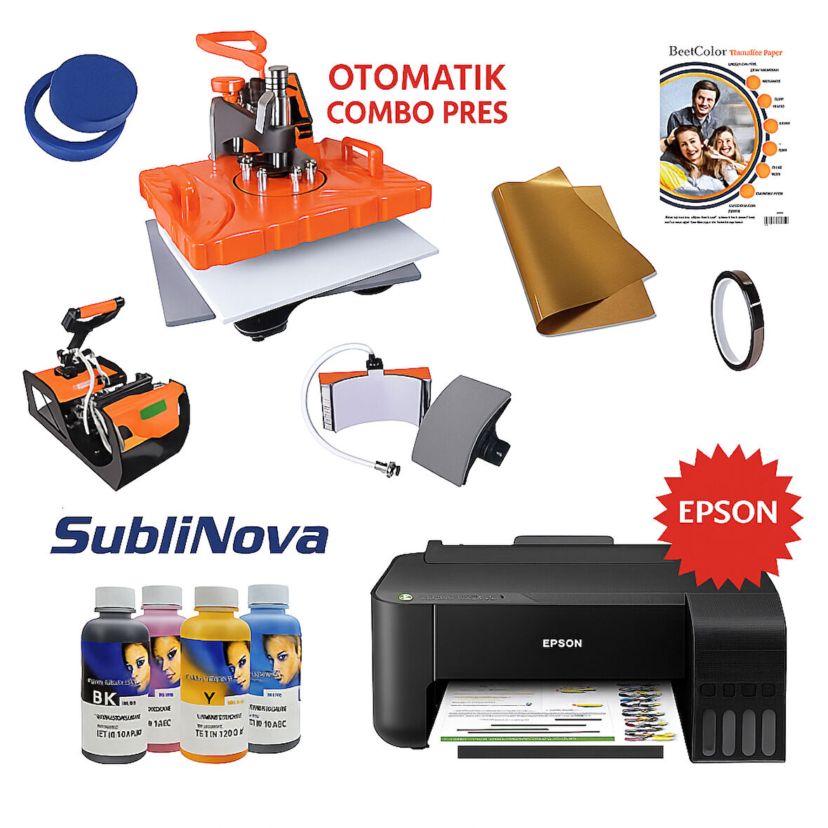 Süblimasyon Combo Transfer Baskı Seti