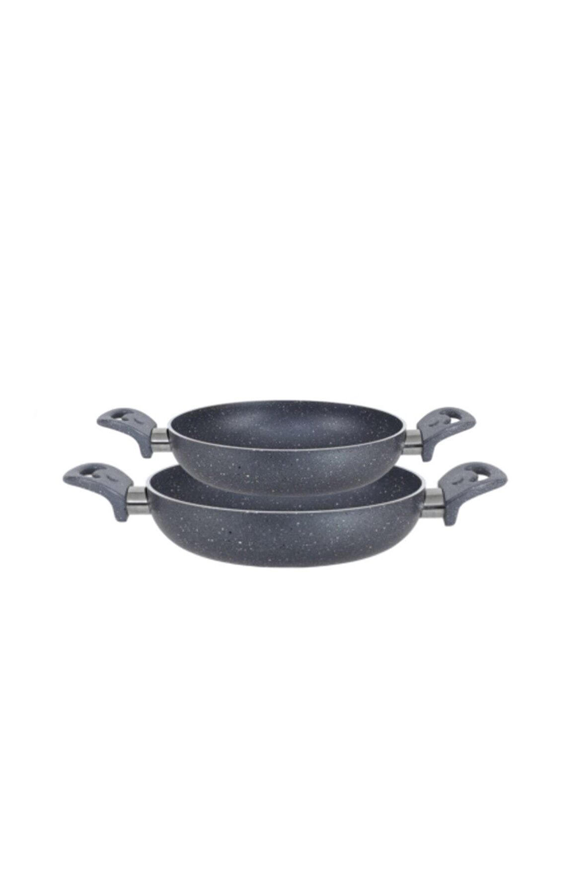 Granit 20/24 Cm Set Yumurta Tavası Set Yanmaz Yapışmaz Çizilmez Çift Kulp Omlet