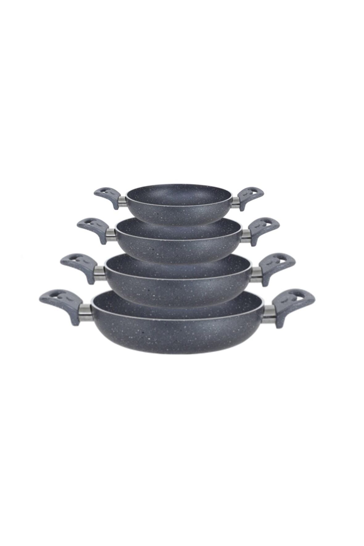 Granit 18/20/22/24 Cm Yumurta Tavası Set Yanmaz Yapışmaz Çizilmez Çift Kulp Omlet