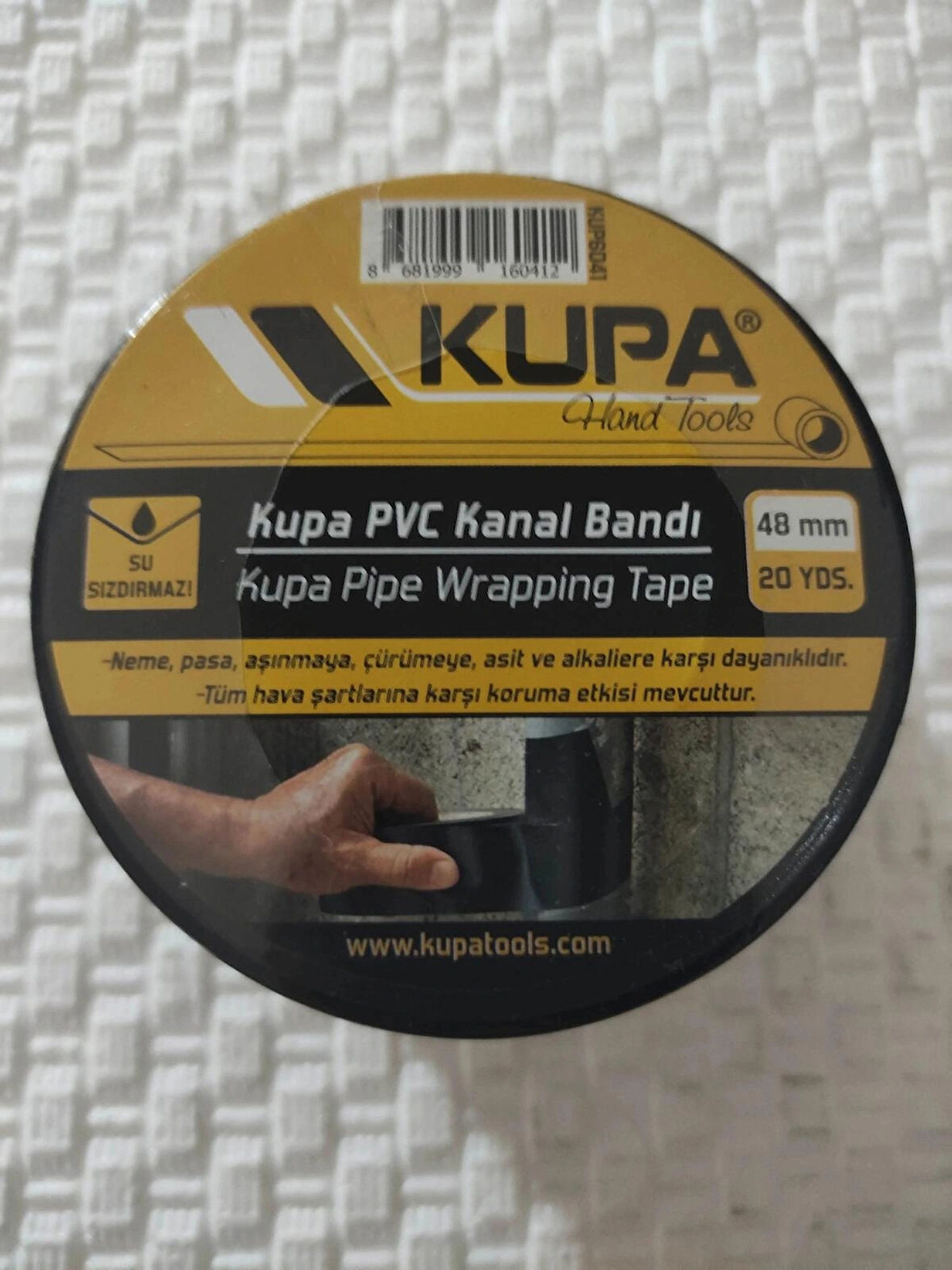 KUPA PVC KANAL BANDI NEME PASA AŞINMAYA DİRENÇLİ 48 MM X 20 YDS 1 ADET