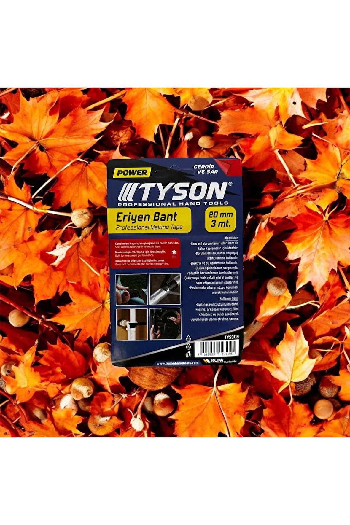 TYSON ERİYEN BANT KENDİNDEN KAYNAR BORU/KABLO/HORTUM/ 20MM 3METRE